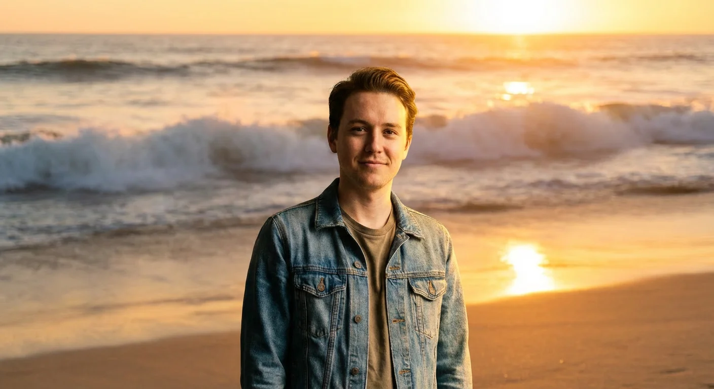 до и после: поменять фон на пляж