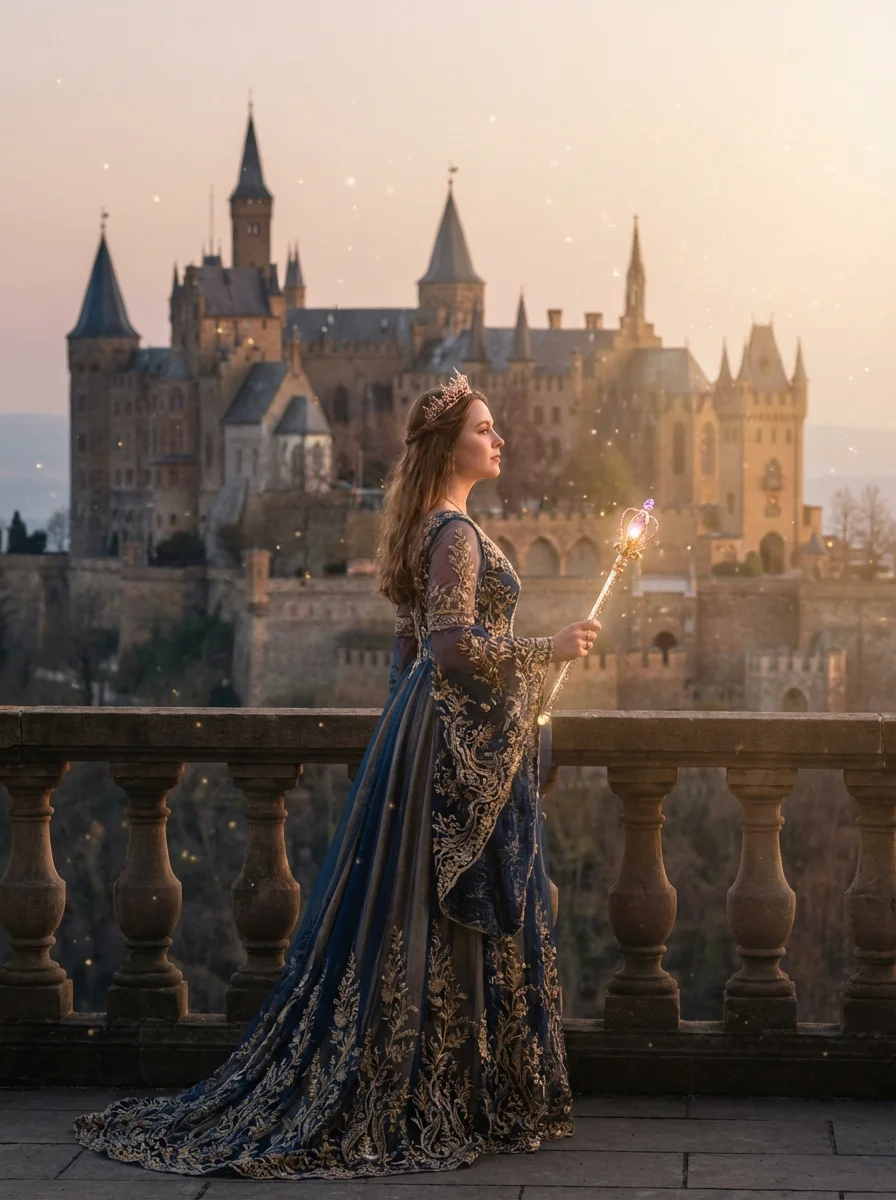 пример образа принцессы AI фоторедактором