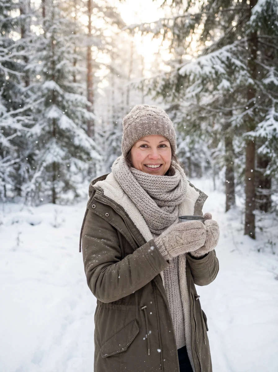 зимний образ — AI фоторедактор